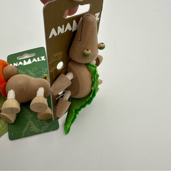 Anamalz Wooden Waldorf / Montessori Posable Animal Figurine Set of 3 - Picture 4 of 7